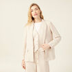 Veste ajust&eacute;e manches longues doublure sable femme