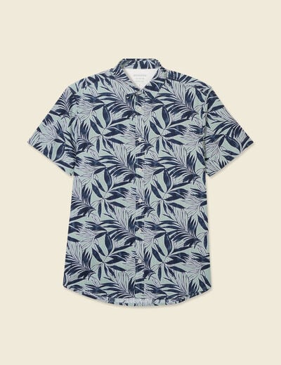 Chemise manches courtes vert homme