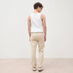 Pantalon chino avec ceinture sable homme