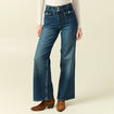 Jeans bootcut taille haute bleu femme