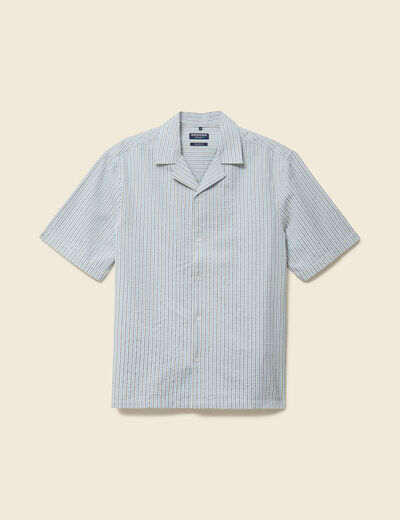 Chemise boyfriend manches courtes vert clair homme