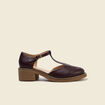 Sandales salom&eacute; &agrave; talons prune femme