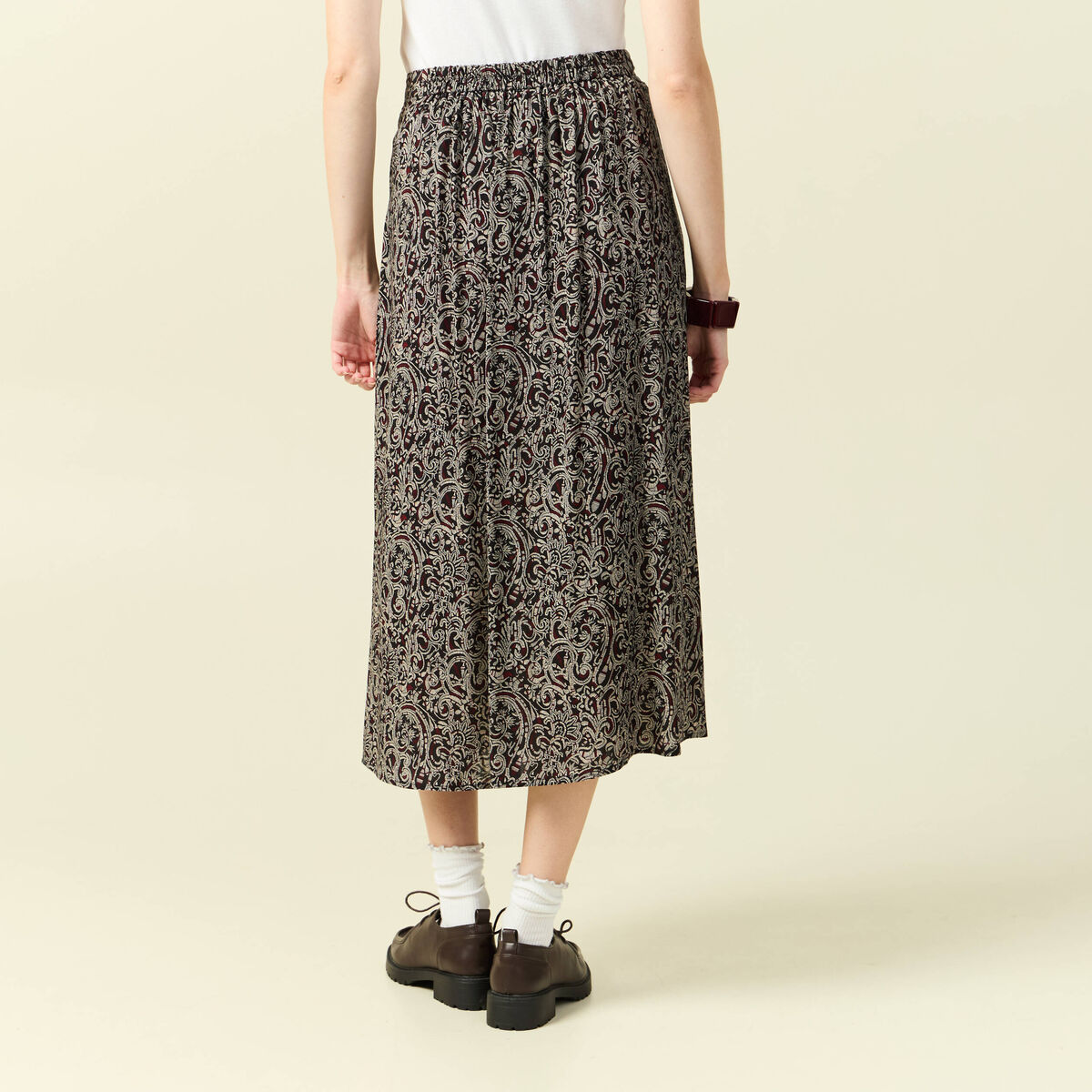 Jupe fluide noir femme