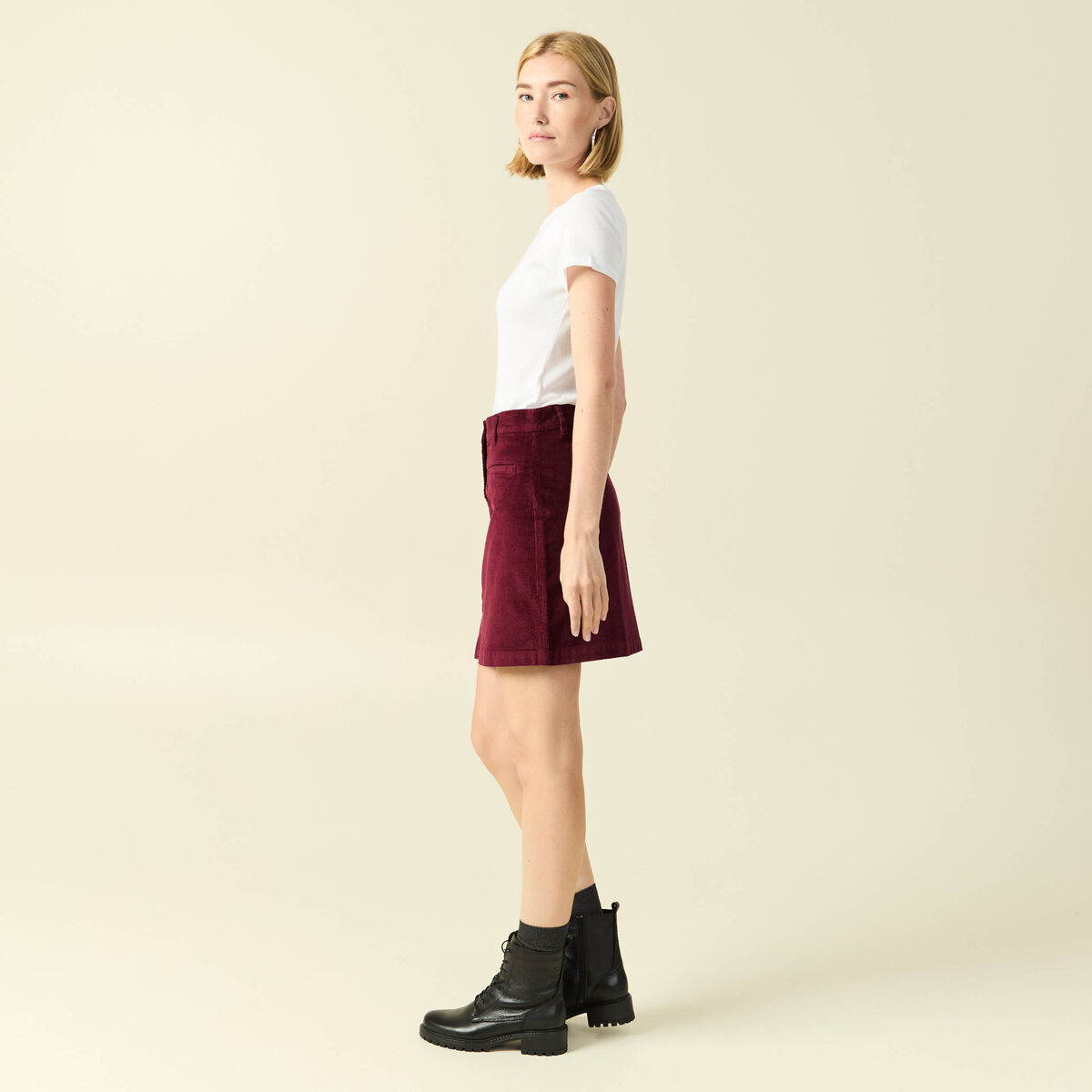Jupe bordeaux femme