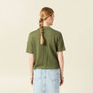 Polo en maille vert kaki femme