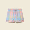 Short &agrave; carreaux en coton doubl&eacute; multicolore femme