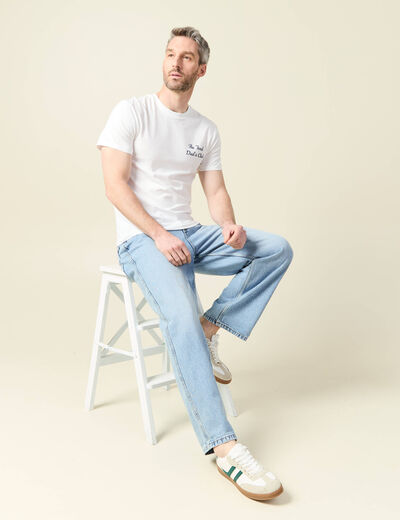 T-shirt manches courtes blanc homme