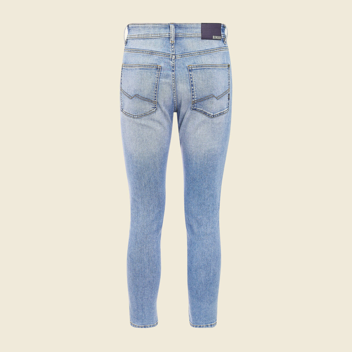 Jeans tapered 5 poches denim used homme