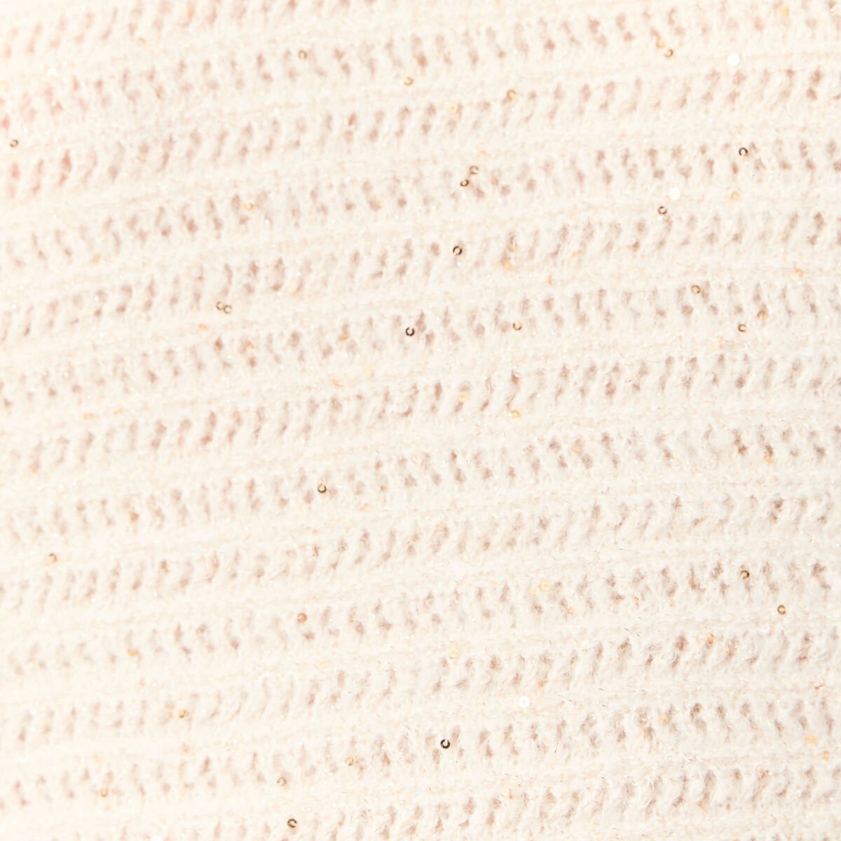 Pull manches longues sequins ecru femme