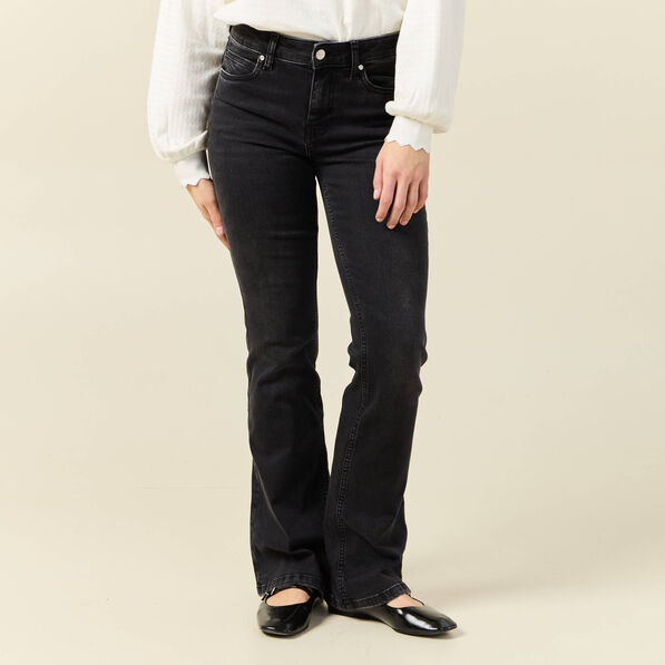 jeans bootcut 5 poches denim gris femme Jeans bootcut 5 poches denim gris femme