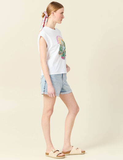 T-shirt éco-responsable blanc femme