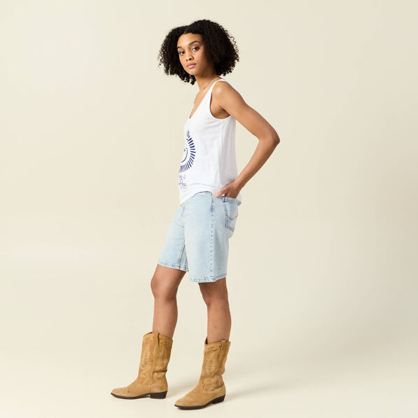 Débardeur sans manches blanc femme