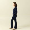 Pull manches longues bleu marine femme