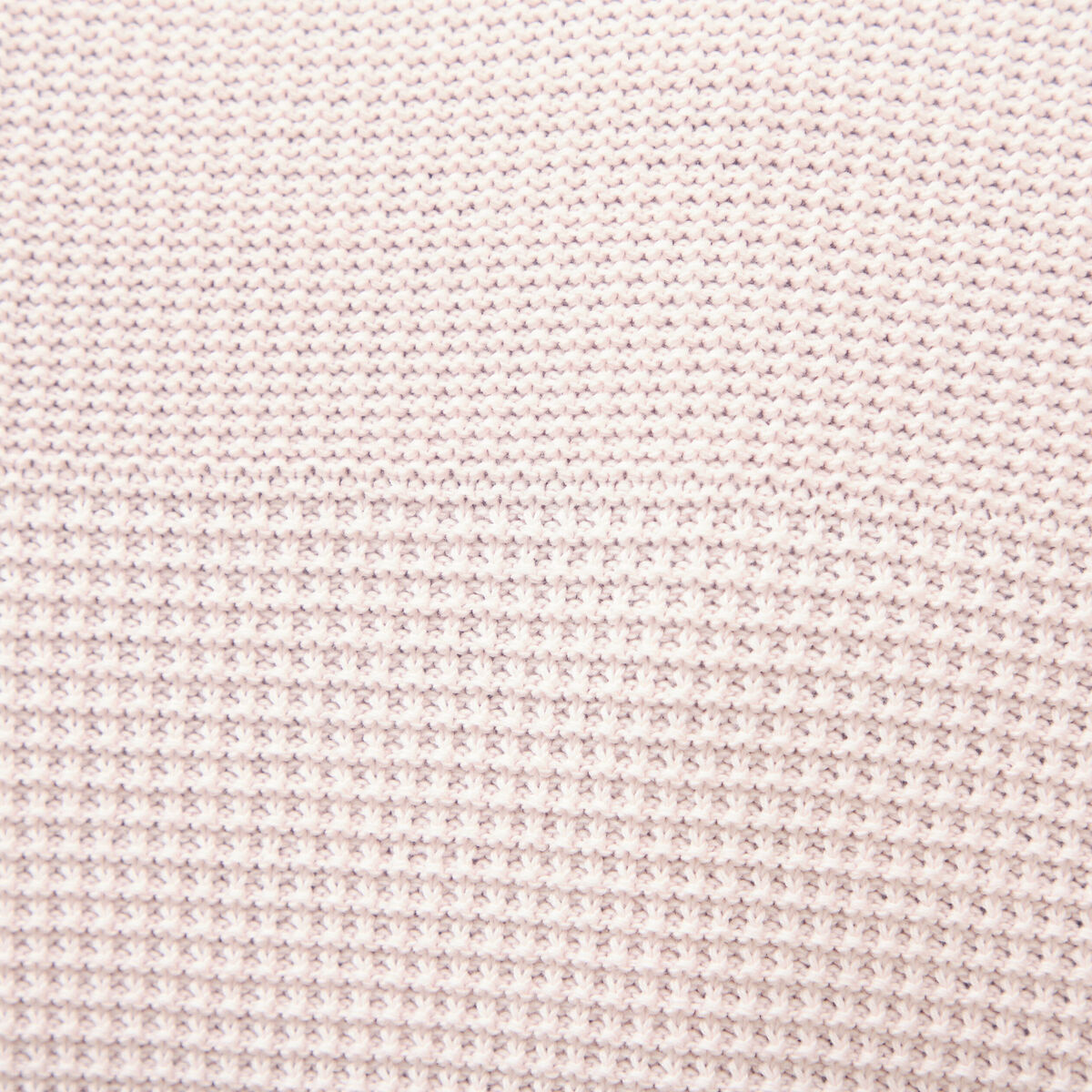 Pull col rond manches longues en coton rose poudr&eacute;e homme