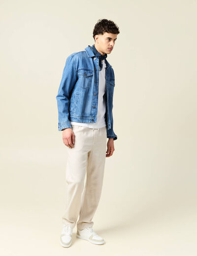 Pantalon chino gris homme