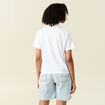 T-shirt manches courtes brodé blanc femme