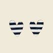 Boucles d'oreilles bleu marine femme