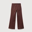 Jeans flare taille haute marron femme