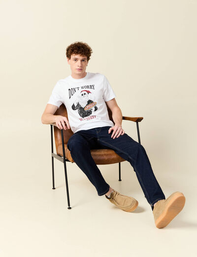 T-shirt manches courtes blanc homme
