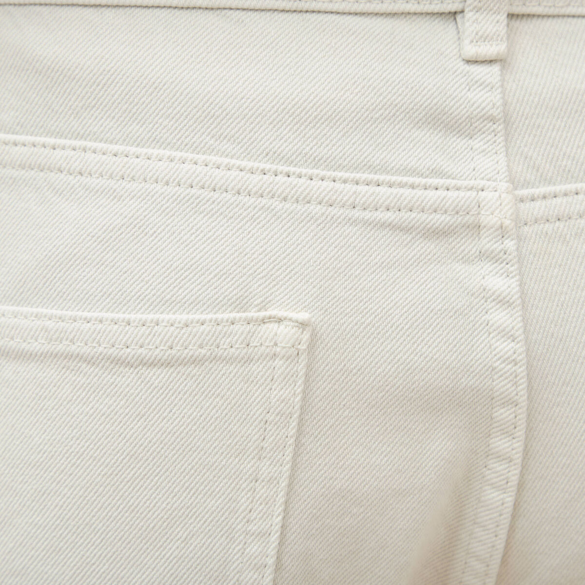 Jeans large 5 poches longueur 32 denim beige homme