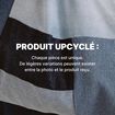 Sac bandouli&egrave;re en coton effet jeans denim brut femme