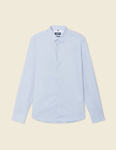 Chemise manches longues bleu ciel homme