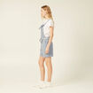 Combishort ceinturée bleu gris femme