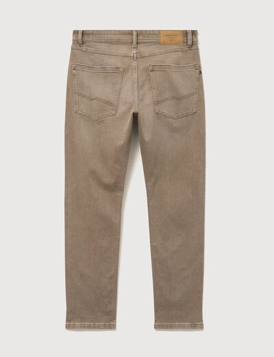 Jeans straight longueur 32 denim denim beige homme