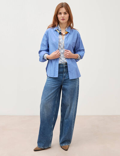 Blouse manches longues blanc femme
