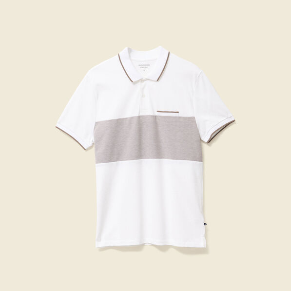 Polo manches courtes taupe homme