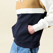 Sweat &agrave; capuche manches longues ecru homme