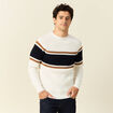 Pull manches longues fabriqué en France ecru homme