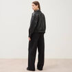 Blouson oversize manches longues noir femme