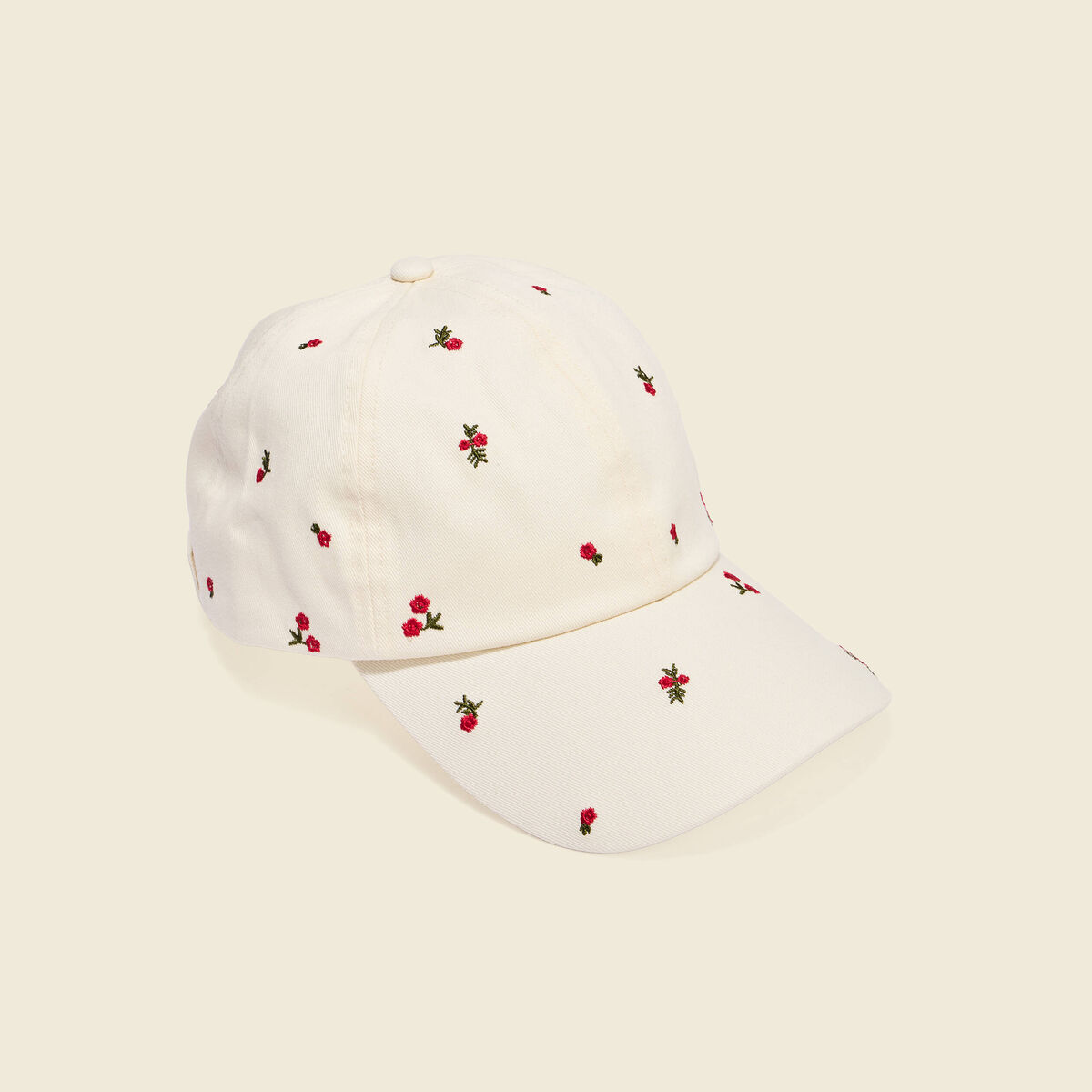 Casquette en coton ecru femme