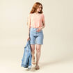 T-shirt en lin rose saumon femme
