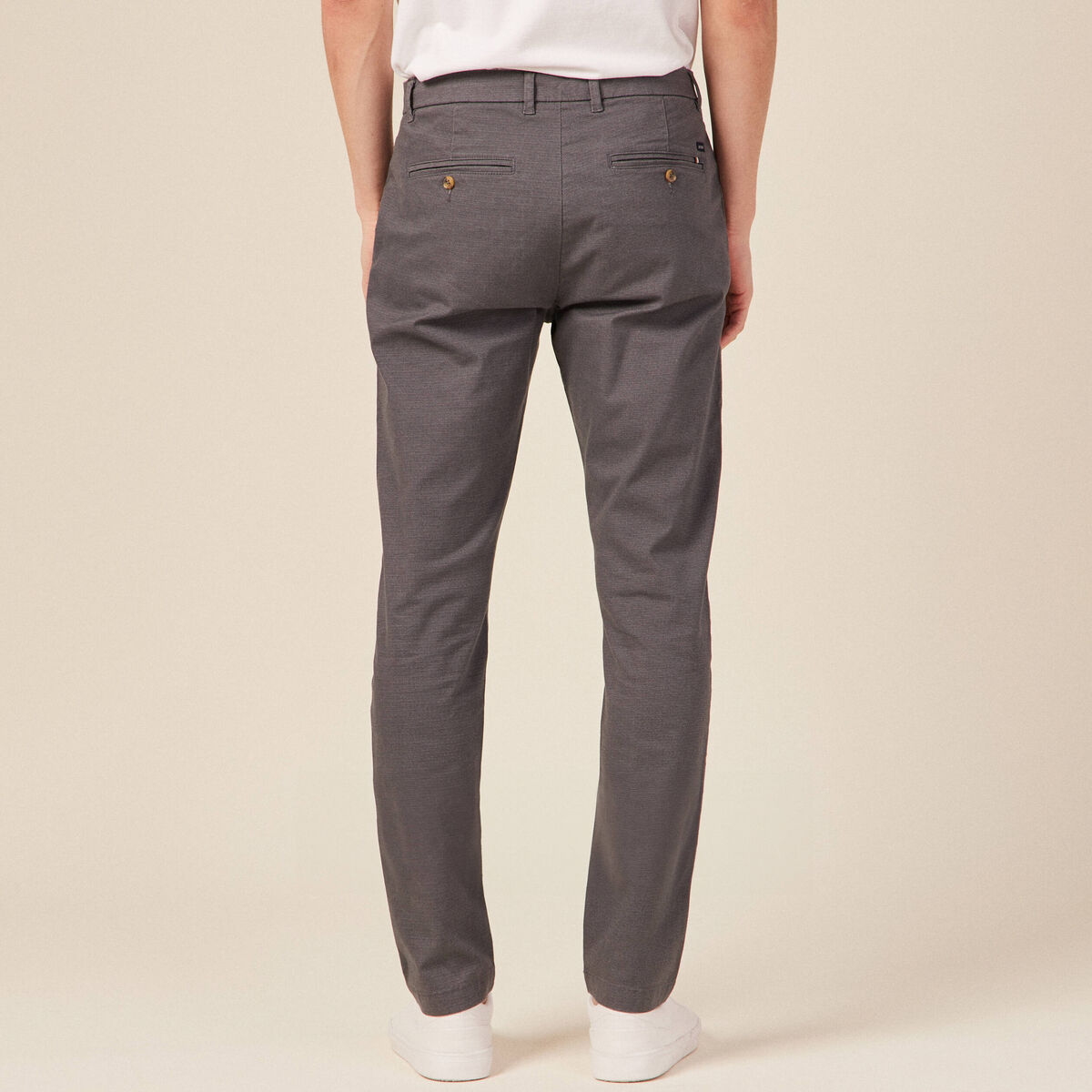 Pantalon chino longueur 32 gris homme