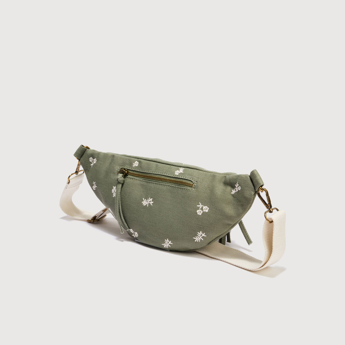 Banane en jeans avec doublure vert olive femme