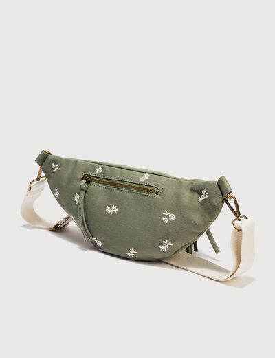Banane en jeans avec doublure vert olive femme