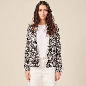 Veste esprit blazer droite noir femme