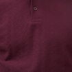 Polo droit en coton manches courtes prune homme