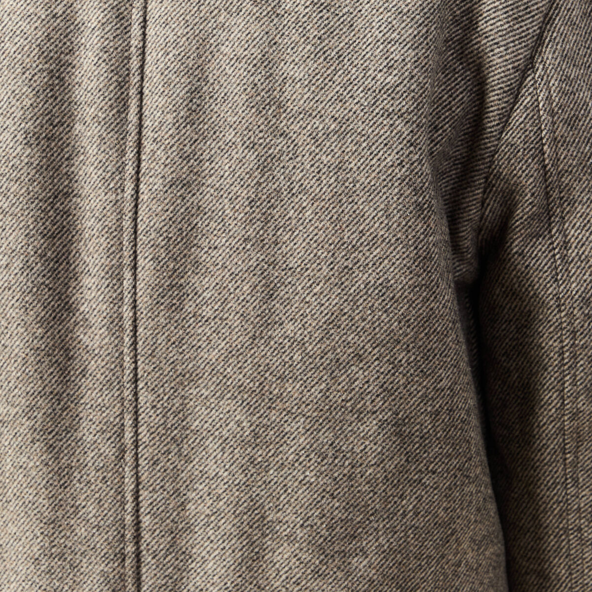 Manteau droit long col classique beige homme