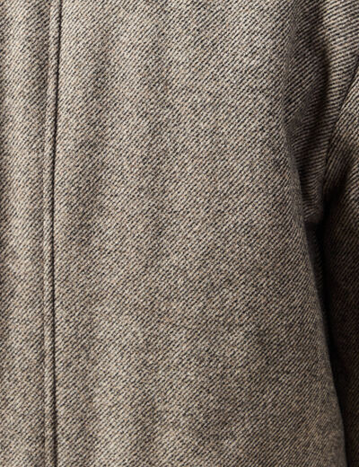 Manteau droit long col classique beige homme