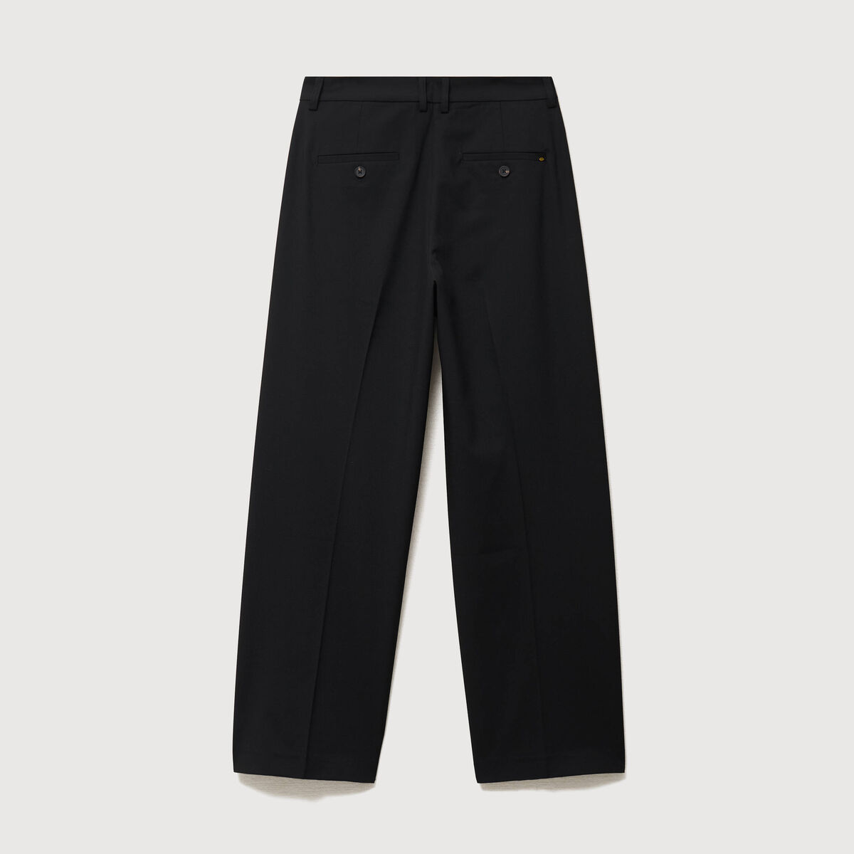 Pantalon droit taille haute noir femme