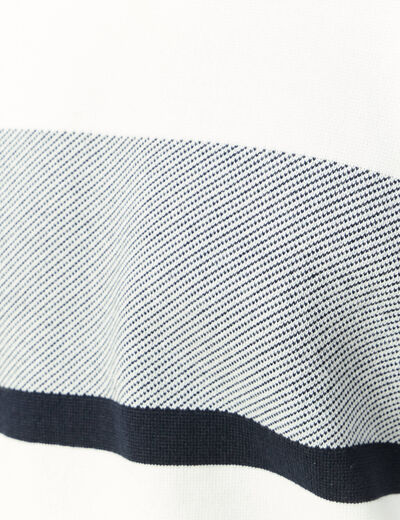 Pull col rond ecru homme