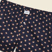 Coffret boxer imprim&eacute; en coton bleu marine homme