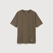 T-shirt col rond manches courtes taupe homme