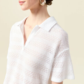 T-shirt manches courtes blanc femme
