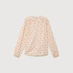 Chemise ample en coton manches longues blanc femme