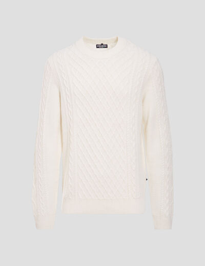 Pull éco-responsable ecru homme