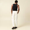 Pantalon droit longueur 32 ecru homme